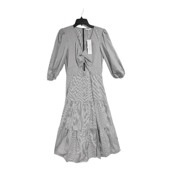 Parker Marzia Striped Cutout Midi Dress - Picture 5 of 7